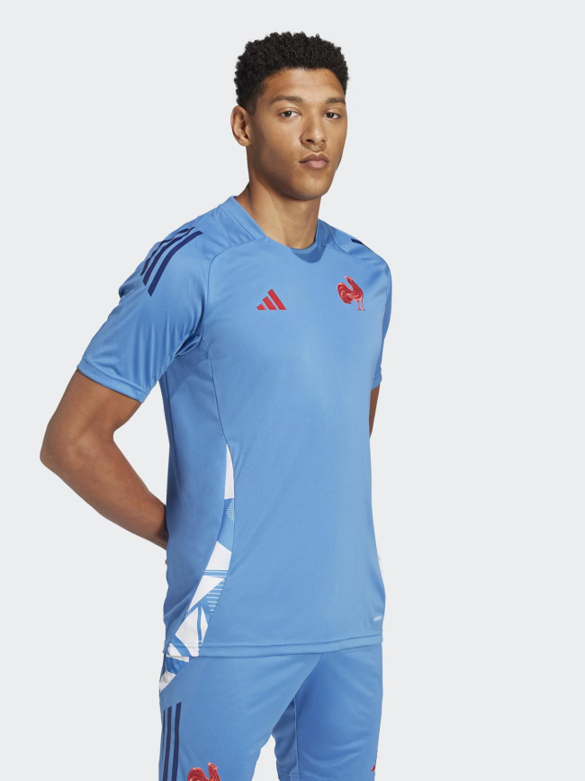 T-shirt de rugby performance ffr 24/25 bleu homme - Adidas