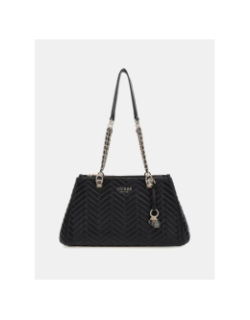 Sac bandoulière matelassé anning noir femme - Guess