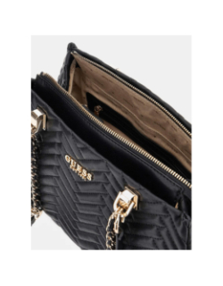 Sac bandoulière matelassé anning noir femme - Guess