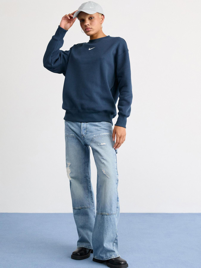 Sweat nsw phoenix crew bleu marine femme - Nike