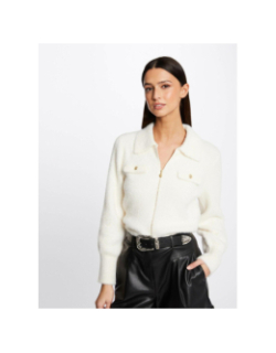 Gilet zippé domi ivoire blanc femme - Morgan