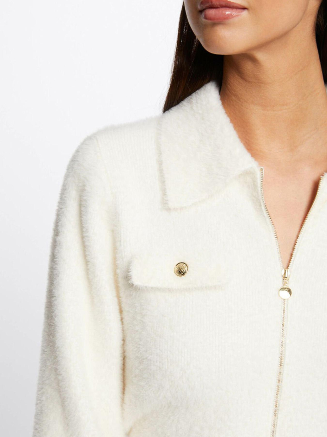 Gilet zippé domi ivoire blanc femme - Morgan