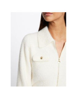 Gilet zippé domi ivoire blanc femme - Morgan