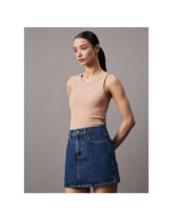 Débardeur côtelé rose femme - Calvin Klein Jeans