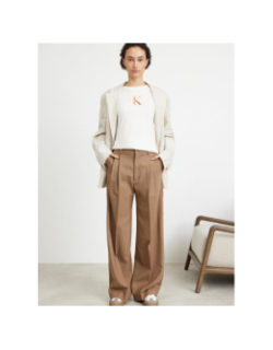 T-shirt gradient slim blanc femme - Calvin Klein Jeans