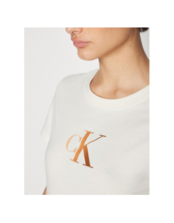 T-shirt gradient slim blanc femme - Calvin Klein Jeans