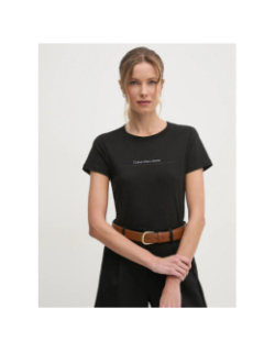 T-shirt institutional graphique noir femme - Calvin Klein Jeans