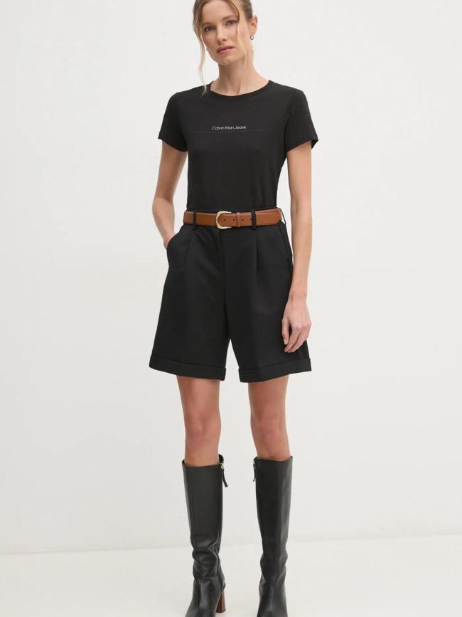 T-shirt institutional graphique noir femme - Calvin Klein Jeans