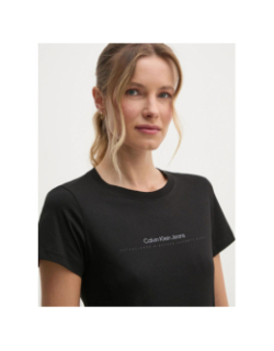 T-shirt institutional graphique noir femme - Calvin Klein Jeans