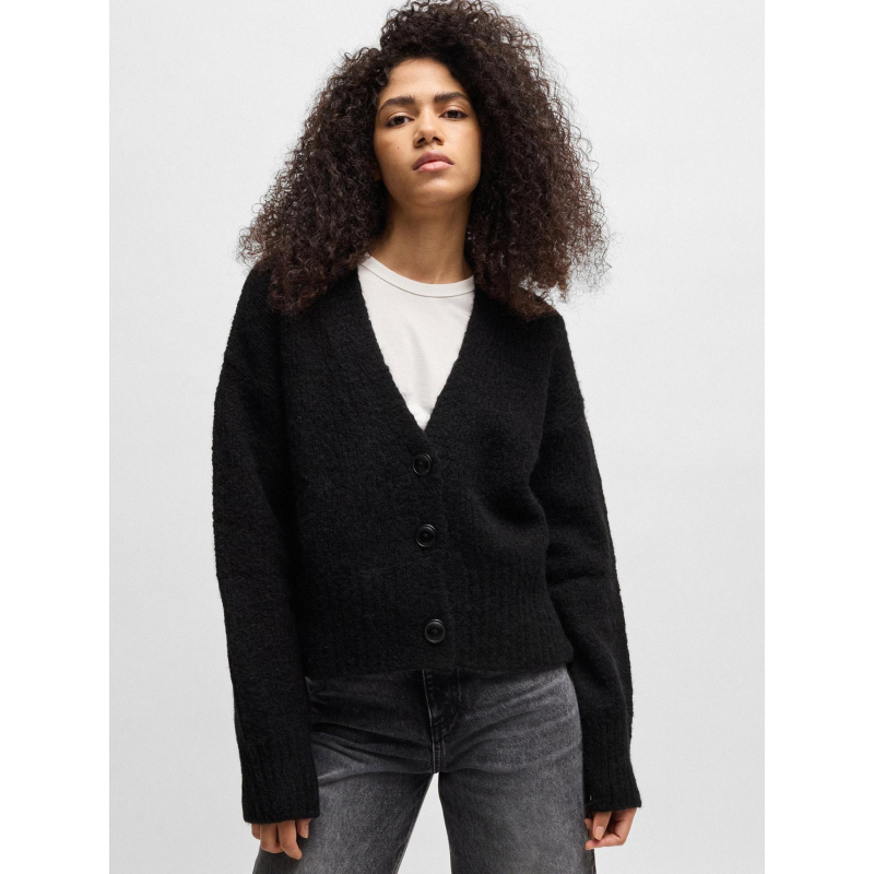 Gilet cardigan sebania noir femme - Hugo