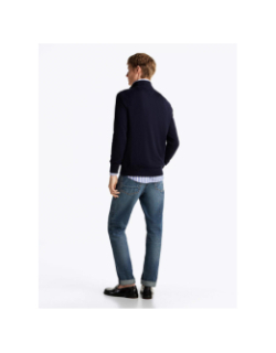 Pull col zippé essential bleu marine homme - Tommy Hilfiger