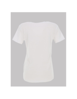 T-shirt logo fleurs pailletées blanc fille - Guess