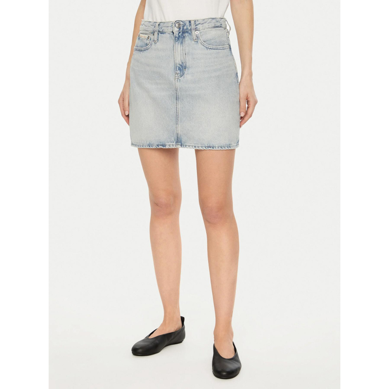 Mini jupe en jean bleu clair femme - Calvin Klein Jeans