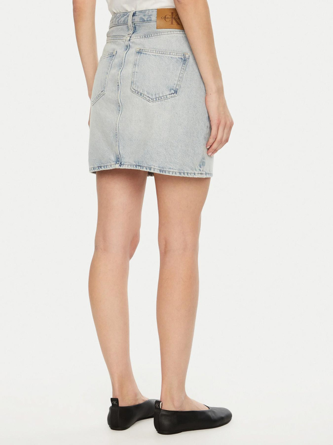 Mini jupe en jean bleu clair femme - Calvin Klein Jeans