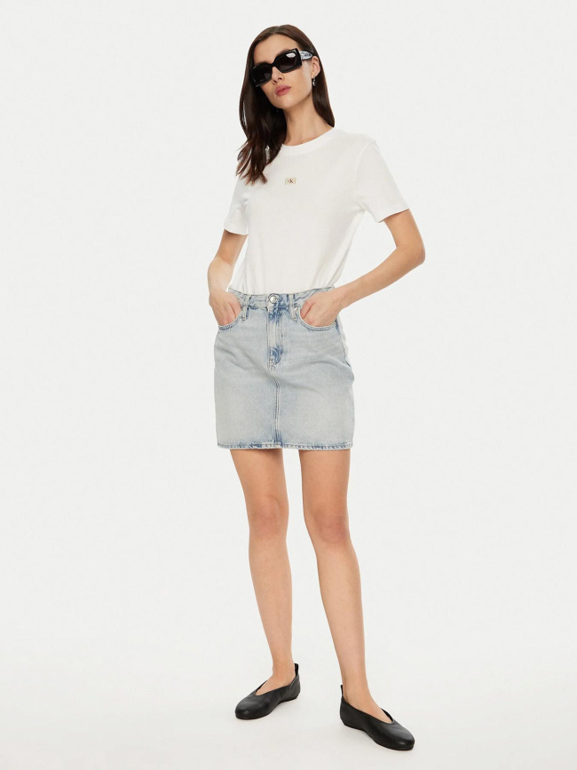 Mini jupe en jean bleu clair femme - Calvin Klein Jeans