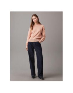 Pull uni monogram rose femme - Calvin Klein Jeans