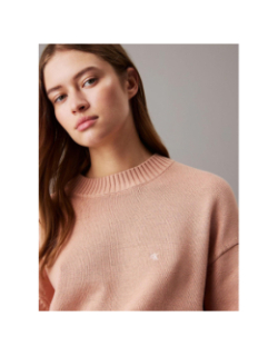 Pull uni monogram rose femme - Calvin Klein Jeans