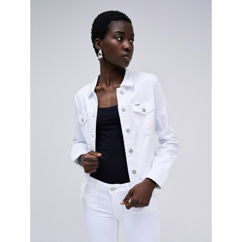 Veste en jean trucket blanc femme - Salsa