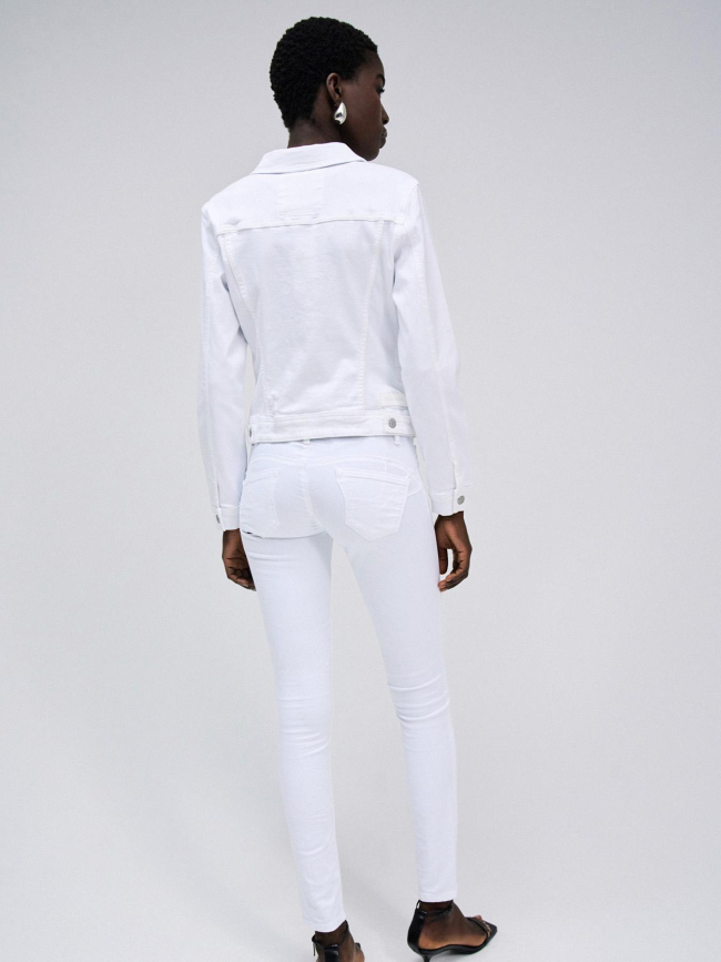Veste en jean trucket blanc femme - Salsa