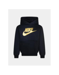 Sweat à capuche logo doré noir enfant - Nike