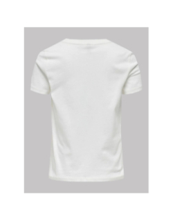 T-shirt à manches courtes kogemma feel love blanc fille - Only