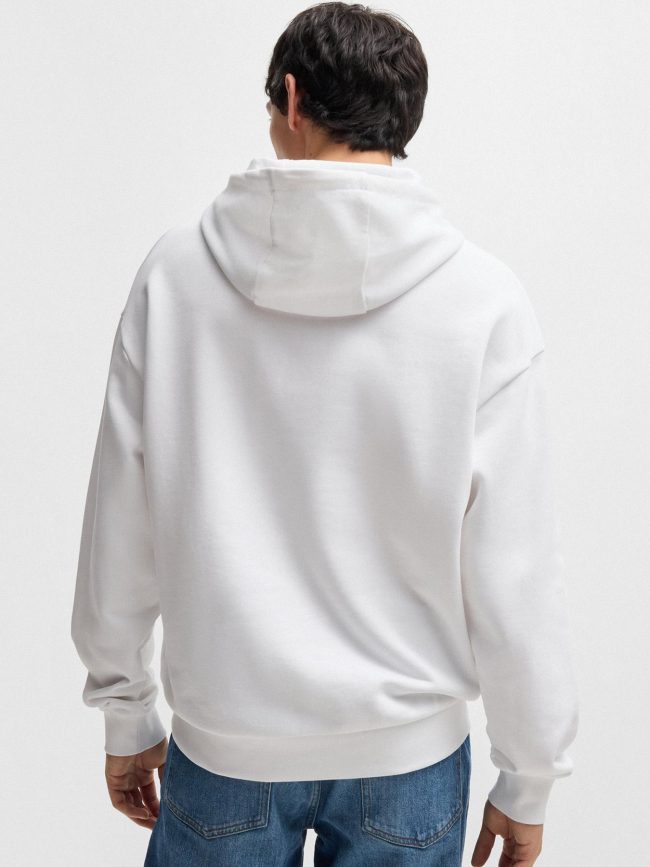 Sweat à capuche nottyo blanc homme - Hugo