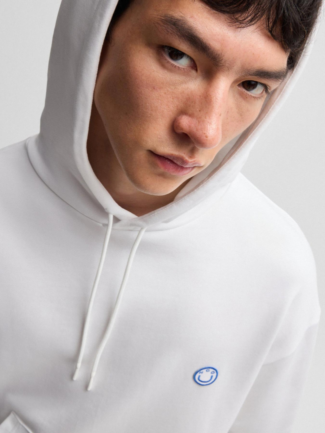 Sweat à capuche nottyo blanc homme - Hugo