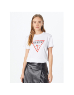 T-shirt core logo blanc rouge garçon - Guess