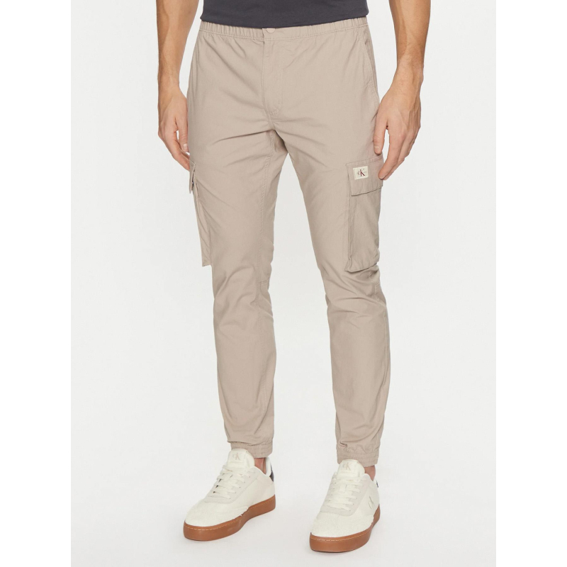 Pantalon cargo skinny beige clair homme - Calvin Klein Jeans