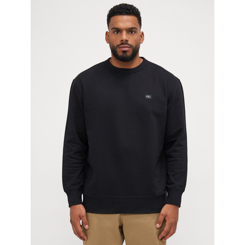 Sweat logo badge noir homme - Calvin Klein Jeans