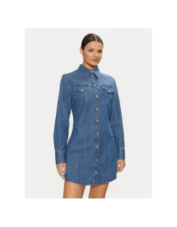 Robe chemise en jean regular western bleu femme - Tommy Jeans