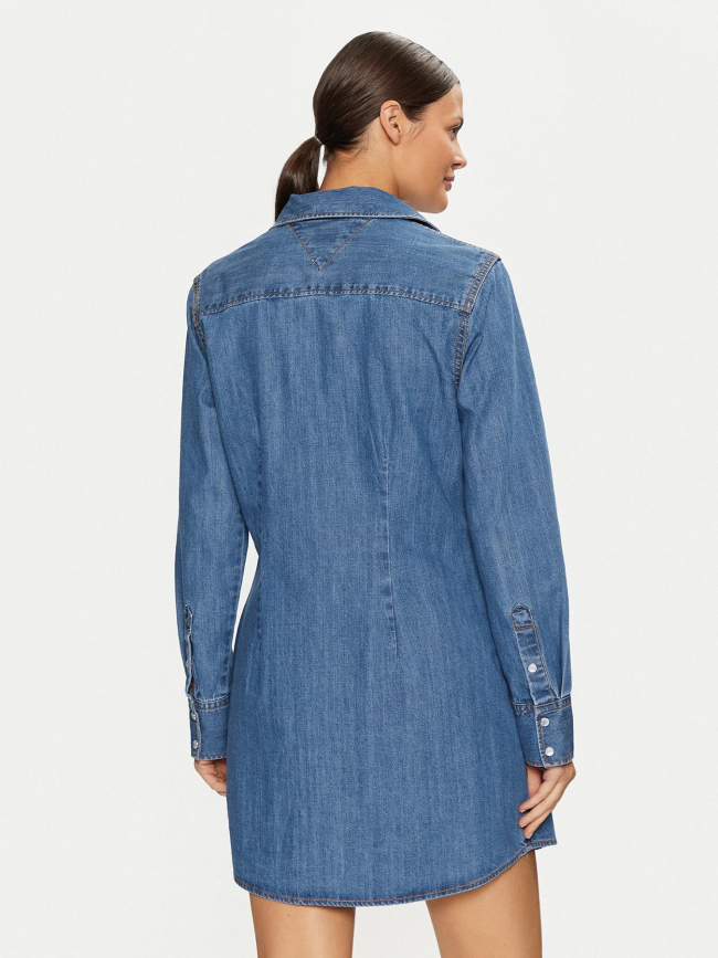 Robe chemise en jean regular western bleu femme - Tommy Jeans