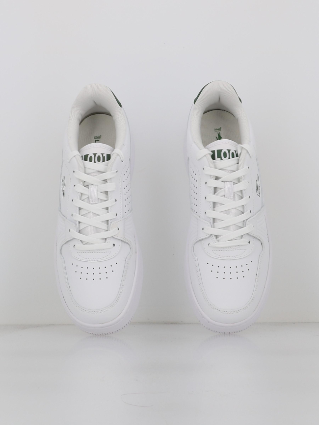 Baskets en cuir L001 blanc vert - Lacoste