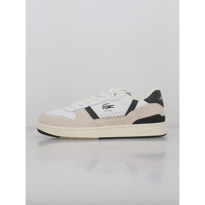 Baskets t-clip set blanc et gris homme - Lacoste