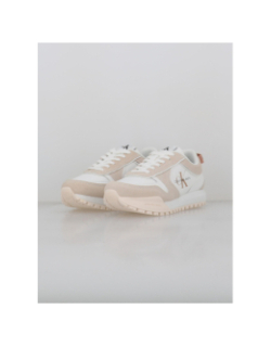 Baskets toothy runner blanc beige femme - Calvin Klein Jeans