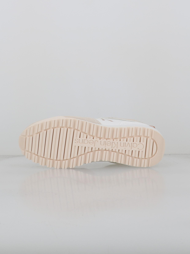 Baskets toothy runner blanc beige femme - Calvin Klein Jeans