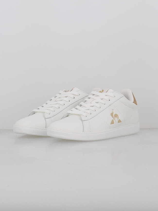 Baskets courtset 2 blanc beige - Le Coq Sportif