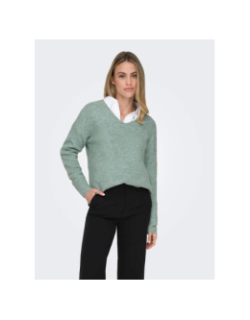 Pull col v camilla vert femme - Only
