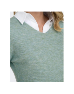 Pull col v camilla vert femme - Only
