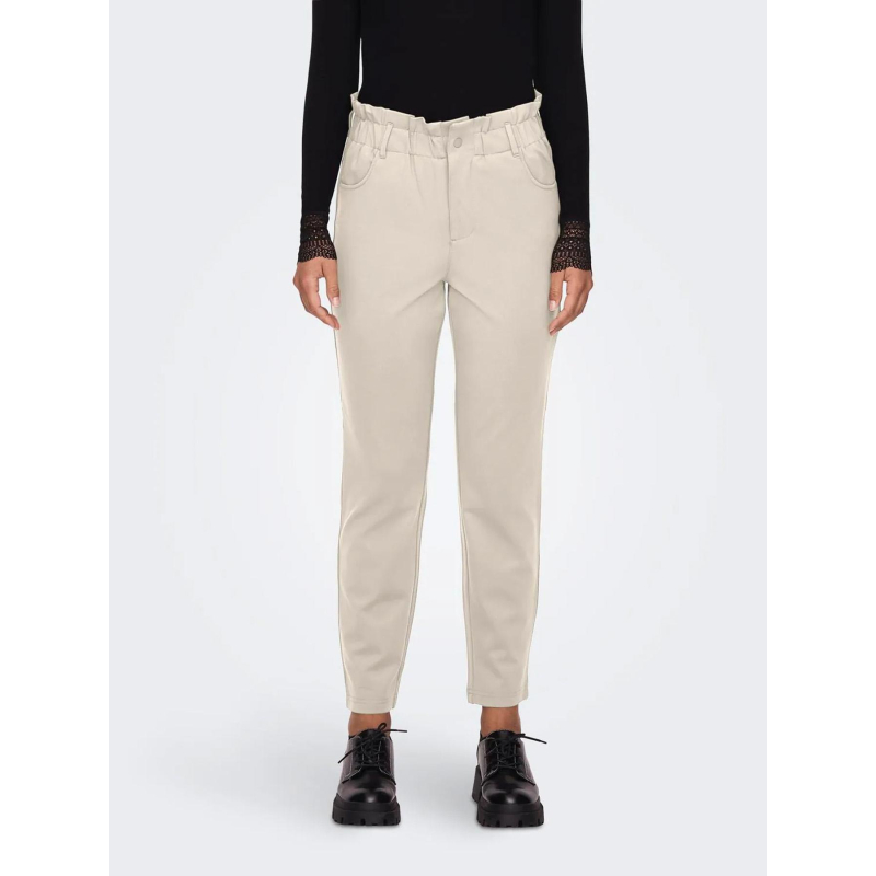 Pantalon fluide poptrash ova beige femme - Only