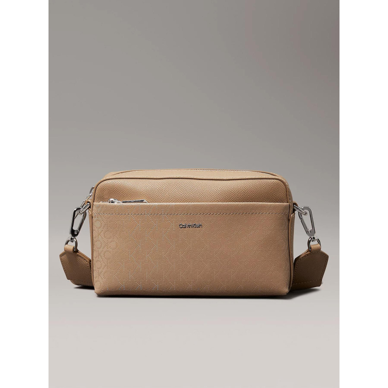 Sac bandoulière must conv camera beige femme - Calvin Klein