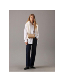 Sac bandoulière must conv camera beige femme - Calvin Klein