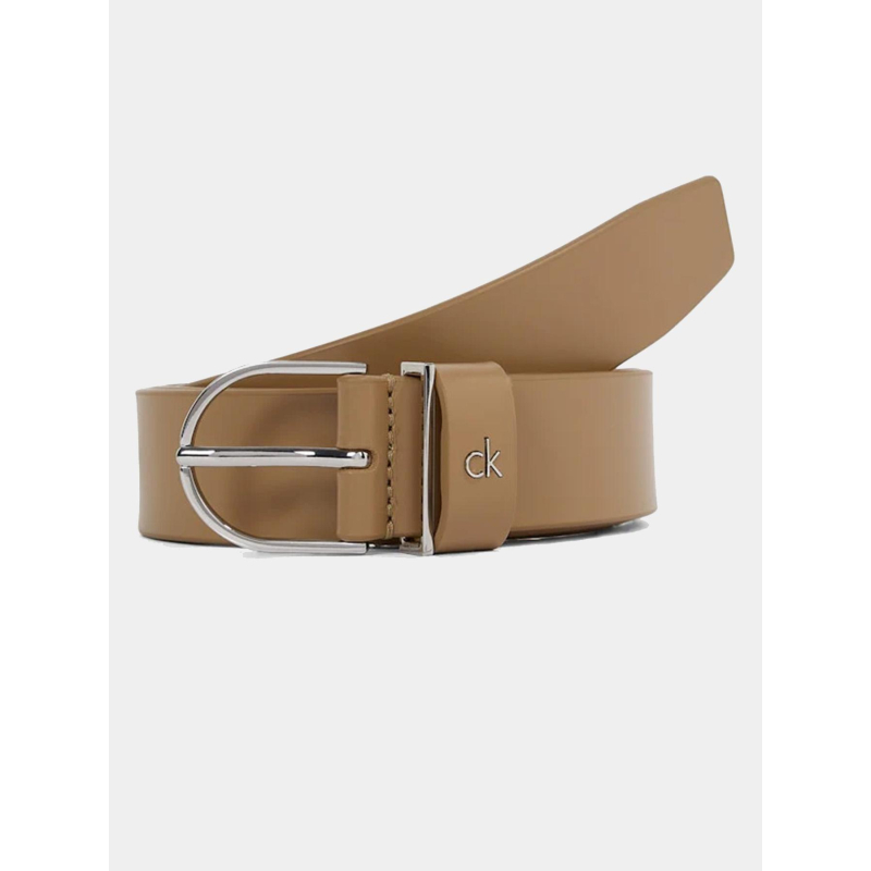 Ceinture en cuir metal loop marron femme - Calvin Klein