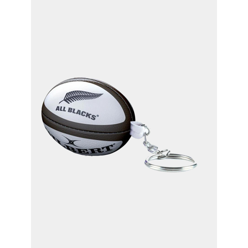Porte-clés ballon de rugby all blacks blanc - Gilbert