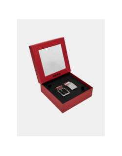 Coffret ceinture deux boucles garrick noir homme - Hugo