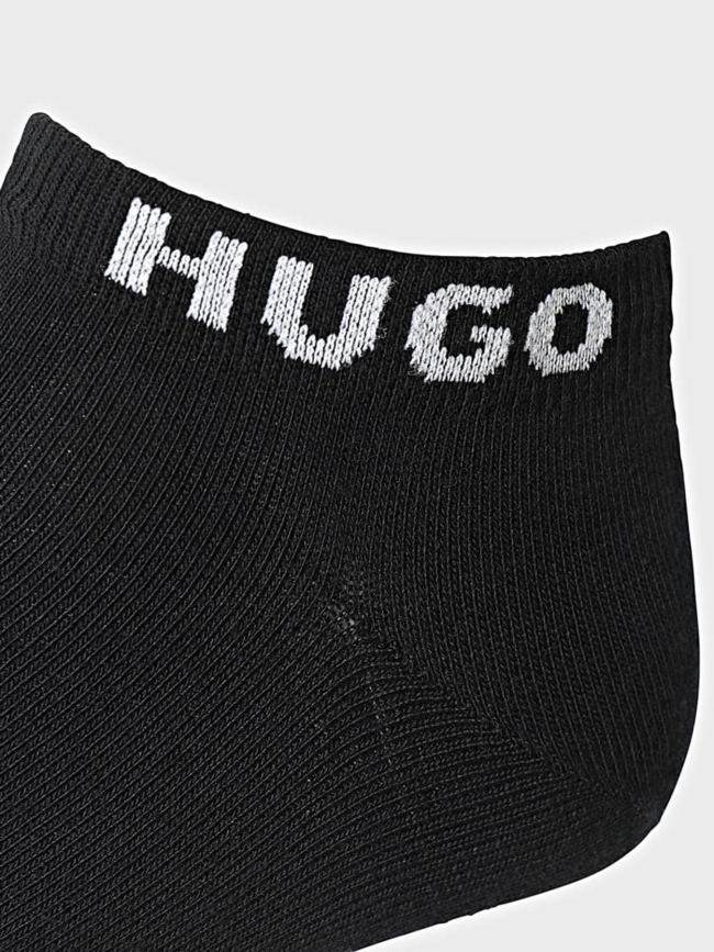 3 paires de chaussettes basses uni noir femme - Hugo