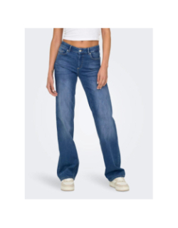 Jean droit blush medium bleu femme - Only