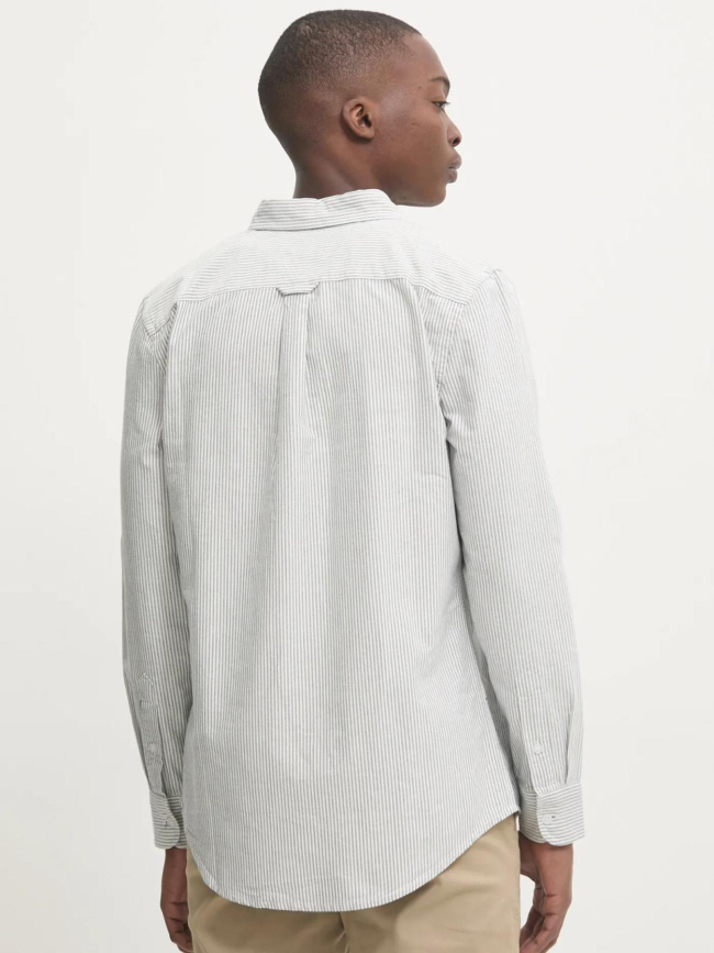 Chemise rayé slim oxford gris blanc homme - Tommy Jeans