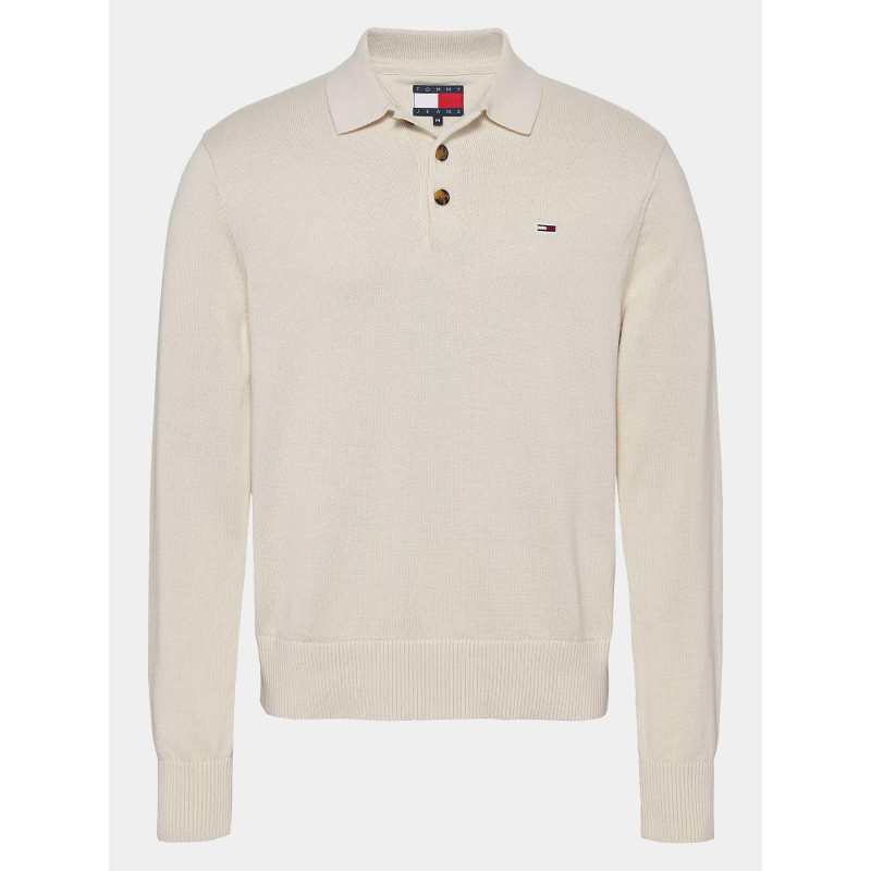 Pull polo slim essential beige homme - Tommy Jeans