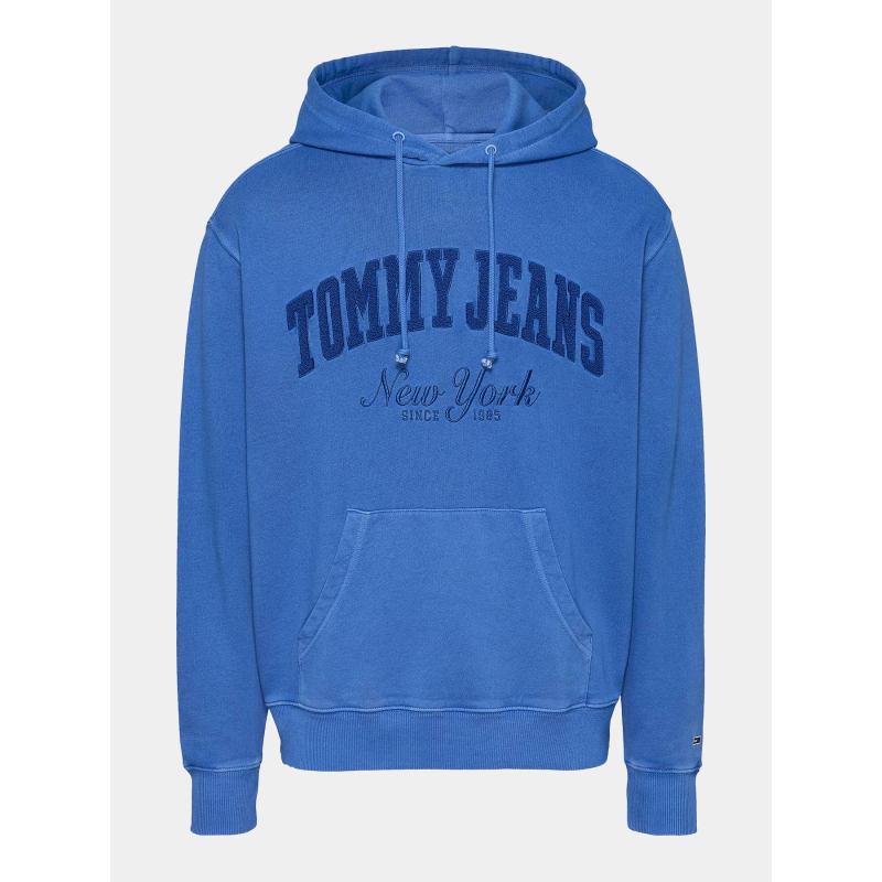 Sweat à capuche logo vintage gris homme - Tommy Hilfiger